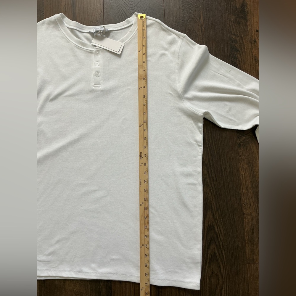 The Company Store Men’s Henley Pajama Top White NWT (Size XXL) - Picture 6 of 7